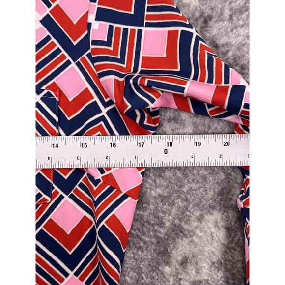 J McLaughlin Shirt Dress XS Womens Catalina Cloth Pink Geometric Collared - Picture 4 of 8